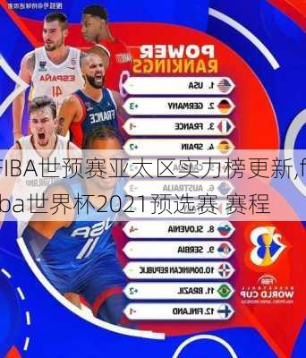 FIBA世预赛亚太区实力榜更新,fiba世界杯2021预选赛 赛程