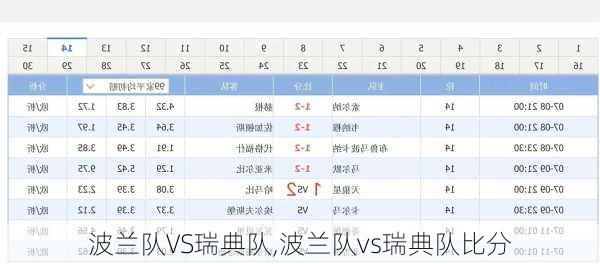 波兰队VS瑞典队,波兰队vs瑞典队比分