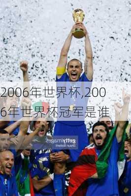 2006年世界杯,2006年世界杯冠军是谁