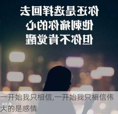 一开始我只相信,一开始我只相信伟大的是感情