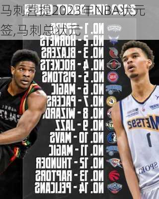 马刺喜提2023年NBA状元签,马刺总状元