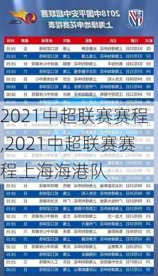 2021中超联赛赛程,2021中超联赛赛程上海海港队