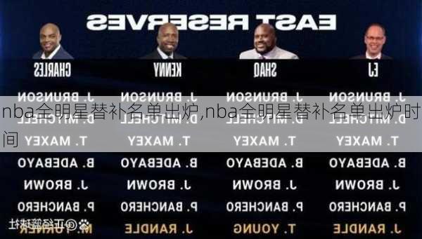 nba全明星替补名单出炉,nba全明星替补名单出炉时间