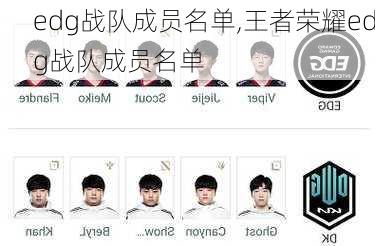 edg战队成员名单,王者荣耀edg战队成员名单